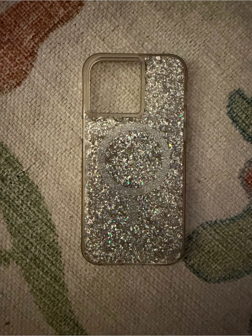 case-mate Silver Glitter MagSafe Phone Case